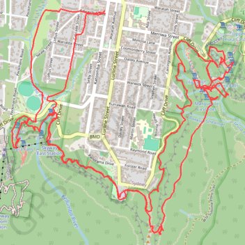 Katoomba Hike: Prince Henry cliff + amphitheatre trail, distance, elevation, map, profile, GPS track