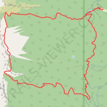 Cienega Trail, South Crest Trai, Canoncito Trail and Faulty Trail loop trail, distance, elevation, map, profile, GPS track