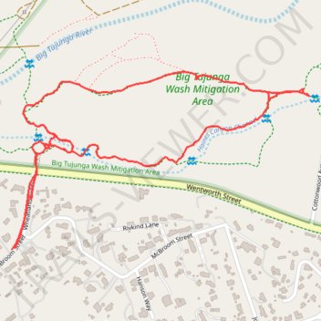 Big Tujunga Wash trail, distance, elevation, map, profile, GPS track