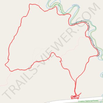 Island Creek Loop B (yellow) trail, distance, elevation, map, profile, GPS track