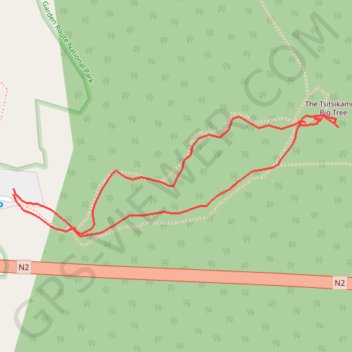The Tsitsikamma Big Tree trail, distance, elevation, map, profile, GPS track