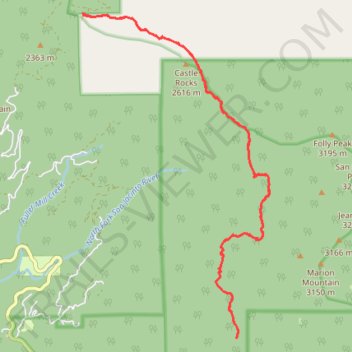 PCT from Black Mountain Road to Strawberry Junction trail, distance, elevation, map, profile, GPS track