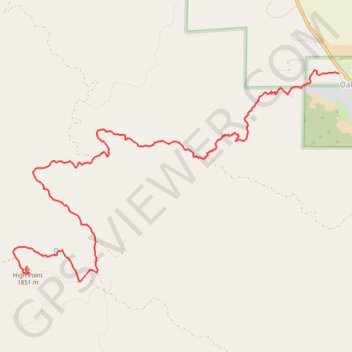 High Point trail, distance, elevation, map, profile, GPS track