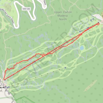 Sandia Peak Ski trail, distance, elevation, map, profile, GPS track