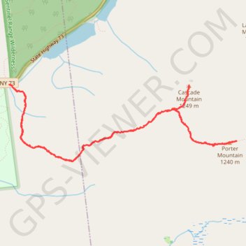 Cascade Mountain Trail to Cascade Mountain and Porter Mountain in High Peaks Wilderness trail, distance, elevation, map, profile, GPS track