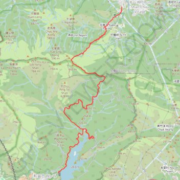 元墩下坑 石頭峴坑 trail, distance, elevation, map, profile, GPS track