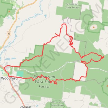 Woodford - Beerburrum West State Forest trail, distance, elevation, map, profile, GPS track