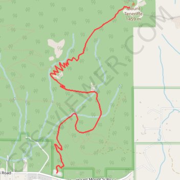 Mount Teneriffe via Teneriffe Falls Trail and Kamikaze Trail trail, distance, elevation, map, profile, GPS track