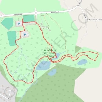 Ward Farm Recreation and Nature Park loop trail, distance, elevation, map, profile, GPS track