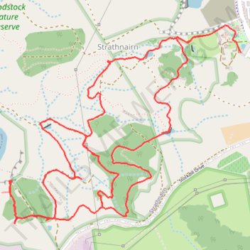 Shepherds Lookout Loop within The Corridor at Strathnairn trail, distance, elevation, map, profile, GPS track