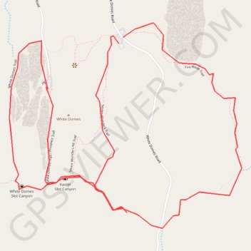 Fire Wave, White Domes Slot Canyon and Kaolin Slot Canyon Loop (Valley of Fire) trail, distance, elevation, map, profile, GPS track