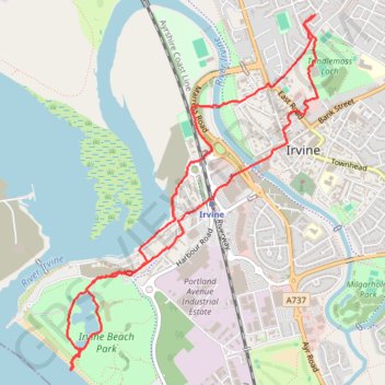 Afternoon at the Beach trail, distance, elevation, map, profile, GPS track
