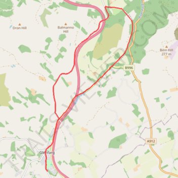 Glenfarg Railway Tunnels Circular trail, distance, elevation, map, profile, GPS track