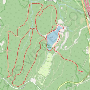 Greenbrier State Park trail, distance, elevation, map, profile, GPS track