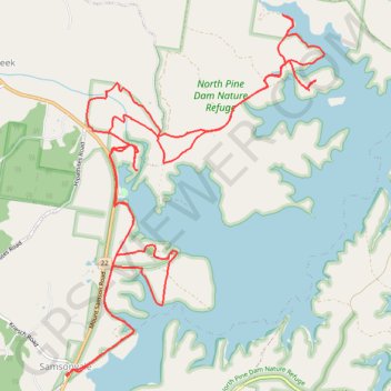Kobble Creek - Lake Samsonvale trail, distance, elevation, map, profile, GPS track
