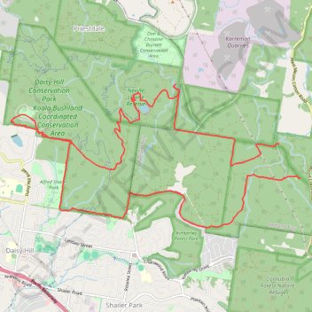 Venman and Daisy parks trail, distance, elevation, map, profile, GPS track