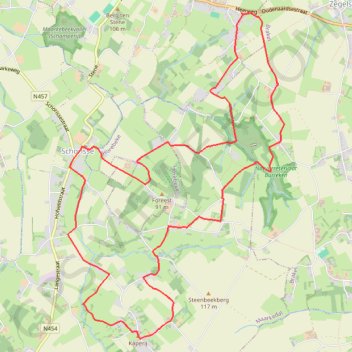Burreken-route 12.5km trail, distance, elevation, map, profile, GPS track