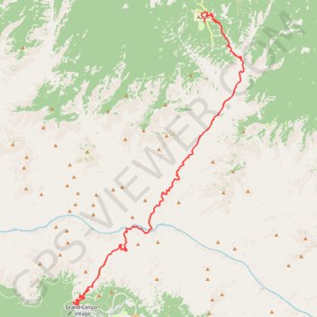 Bright Angel Trailhead via North Kaibab Trail and Bright Angel Trail trail, distance, elevation, map, profile, GPS track