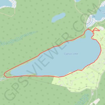 Cyprus Lake Loop trail, distance, elevation, map, profile, GPS track