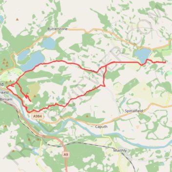 Around Newtyle Hill, Dunkeld, Perthshire trail, distance, elevation, map, profile, GPS track