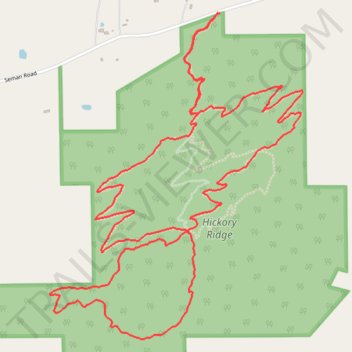 Sanctuary Trail Mountain Bike Ride in Hickory Ridge trail, distance, elevation, map, profile, GPS track