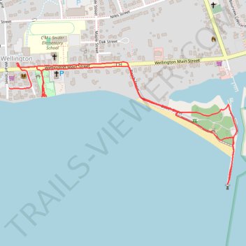 Walk - Wellington shoreline trail, distance, elevation, map, profile, GPS track