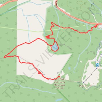 Tom, Dick and Harry Mountain via Mirror Lake trail, distance, elevation, map, profile, GPS track