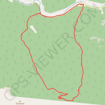 Graham and Coal Creek Loop trail, distance, elevation, map, profile, GPS track