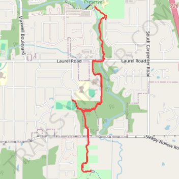 Plum Creek Greenway trail, distance, elevation, map, profile, GPS track