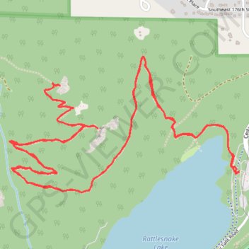 Rattlesnake Ledge Trail in Cedar River Municipal Watershed trail, distance, elevation, map, profile, GPS track
