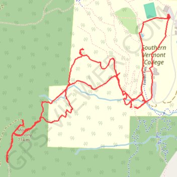 Mount Anthony from Southern Vermont College trail, distance, elevation, map, profile, GPS track