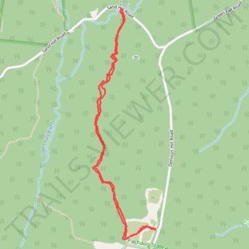 Denison Hill to Green Falls Pond trail, distance, elevation, map, profile, GPS track