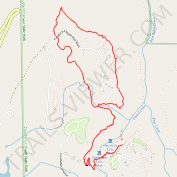 Cloudland Canyon West Rim Loop trail, distance, elevation, map, profile, GPS track