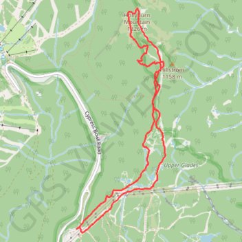 Hollyburn Peak trail, distance, elevation, map, profile, GPS track
