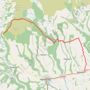 Hike from Newgate Bank to Nawton trail, distance, elevation, map, profile, GPS track