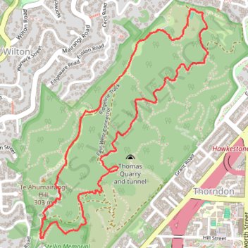 Te Ahumairangi Reserve Loop Walk trail, distance, elevation, map, profile, GPS track