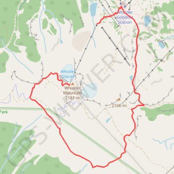 Whistler Mountain - High Note Trail trail, distance, elevation, map, profile, GPS track