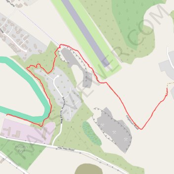 Walking Track behind race course trail, distance, elevation, map, profile, GPS track