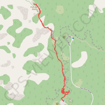 Ooh Aah Point via South Kaibab Trail in Grand Canyon National Park trail, distance, elevation, map, profile, GPS track