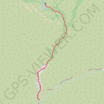 Holy Jim Falls trail, distance, elevation, map, profile, GPS track