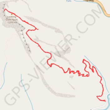 Looking Glass Rock Trail in Pisgah National Forest trail, distance, elevation, map, profile, GPS track