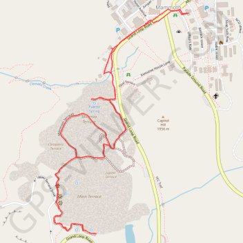 Mammoth Hot Springs Loop trail, distance, elevation, map, profile, GPS track