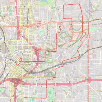 The Atlanta Donut Ride trail, distance, elevation, map, profile, GPS track