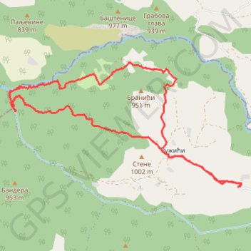 Vodopadi Dubrasnice trail, distance, elevation, map, profile, GPS track