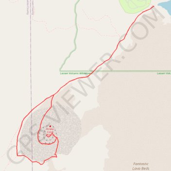 Cinder Cone Trail trail, distance, elevation, map, profile, GPS track