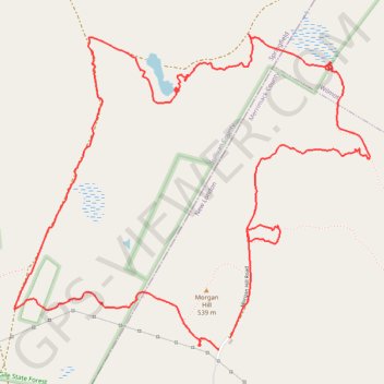 Gile State Forest Loop near Morgan Hill trail, distance, elevation, map, profile, GPS track