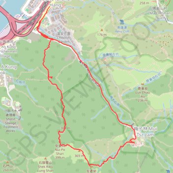 女婆山北脊 trail, distance, elevation, map, profile, GPS track