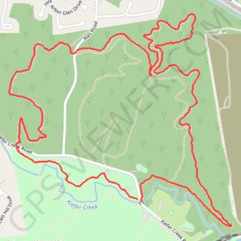 Grotpeter Loop Trail in Castlewood State Park trail, distance, elevation, map, profile, GPS track