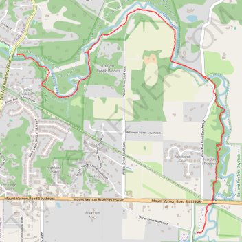 Sac & Fox Trail run/walk trail, distance, elevation, map, profile, GPS track
