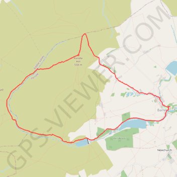 Pendle Hill Loop trail, distance, elevation, map, profile, GPS track